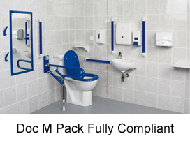 Doc M Pack Fully Compliant - Close Coupled With Blue Rails