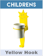 Cup Holder With Towel Hook Star Decoration Yellow