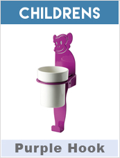 Cup Holder With Towel Hook Monkey Purple