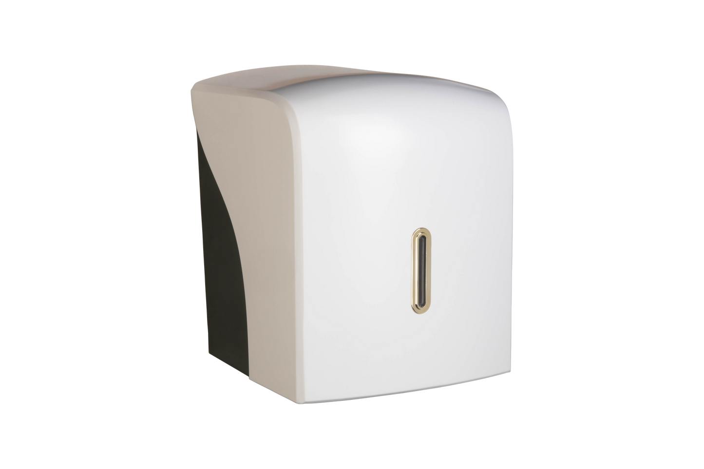 Centrefeed Dispenser In White Finish Gold Halo