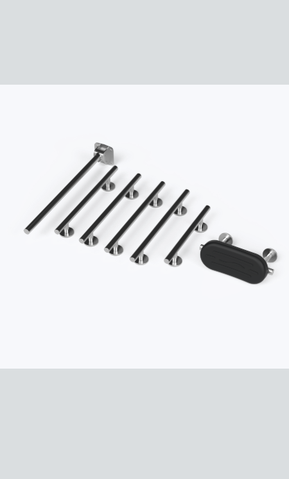 Doc M Rail Only Pack In Satin with Back Rest Rail and Pack