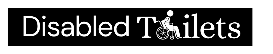 Logo for 'Disabled Toilets' with a person using a wheelchair icon.