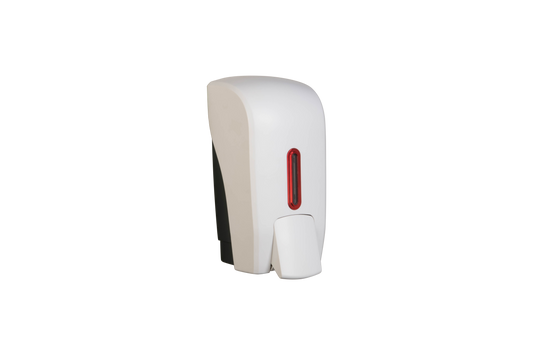 1 Litre Beaded Soap Dispenser In White Finish with Ruby Halo