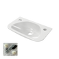 Compact Doc M basin, two tap holes, no overflow, white