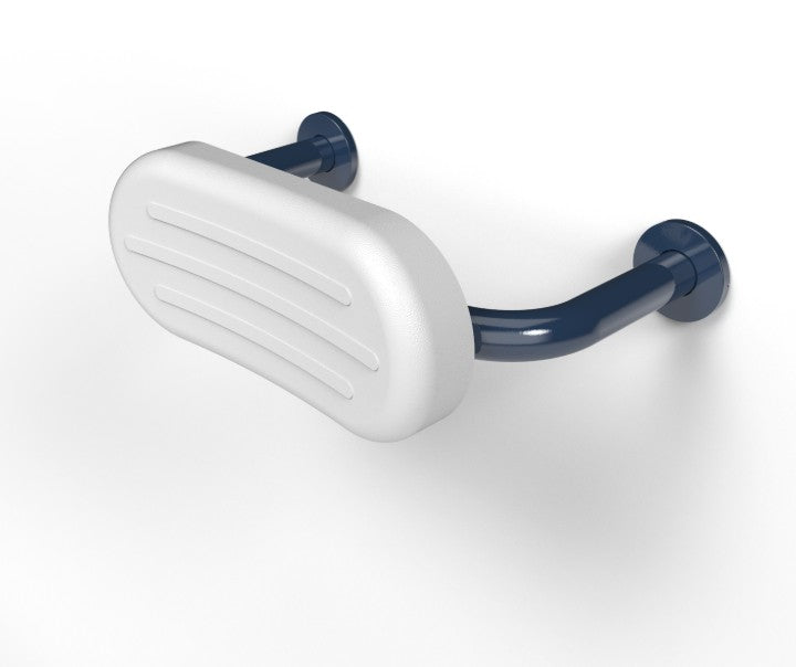White Back Rest with Dark Blue Rail