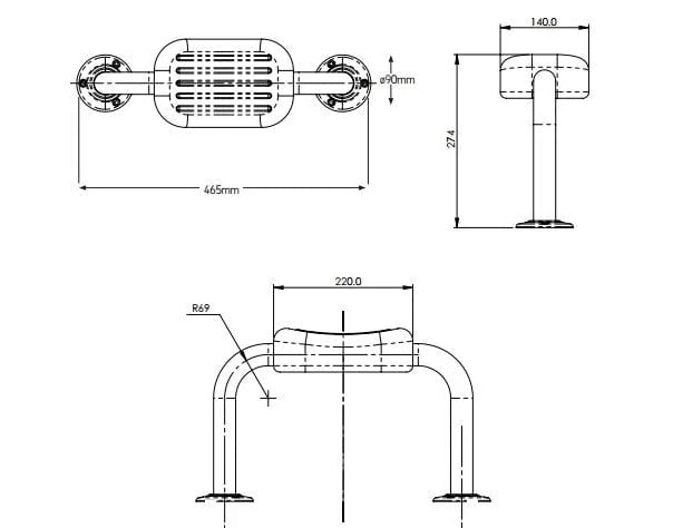 Padded Backrest In Grey
