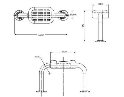Padded Backrest In Grey