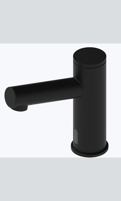 Contemporary Infrared Tap With Fittings, Mains Powered Black