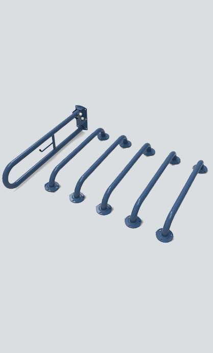 Doc M Rail Only Pack with Exposed Fixing Steel Grab Rails Dark Blue