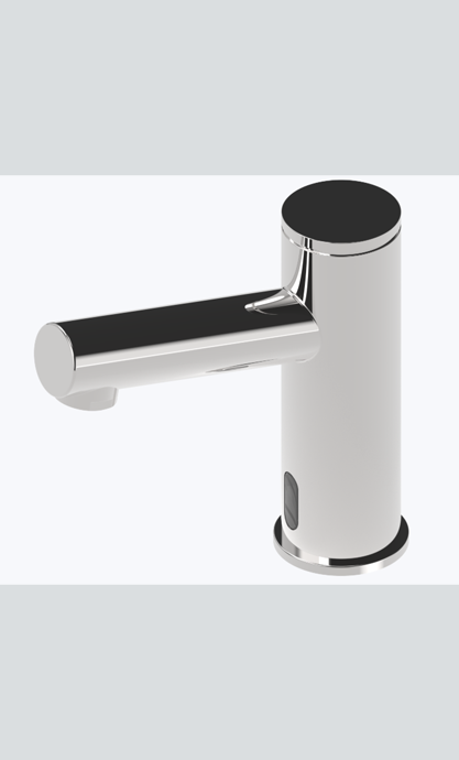 Contemporary Infrared Tap With Fittings, Mains Powered Polished